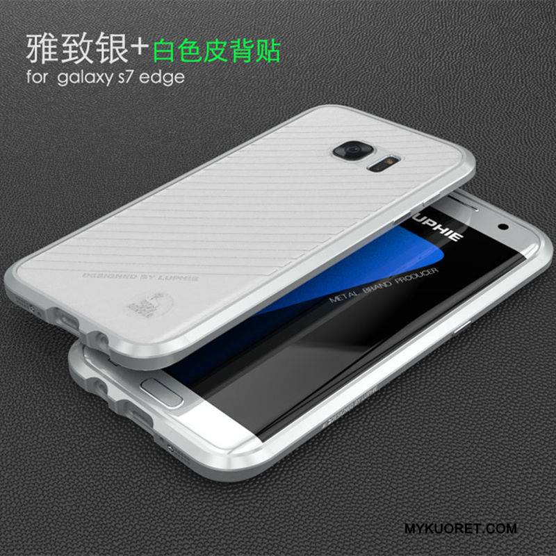 Kuori Samsung Galaxy S7 Edge Metalli Valkoinen Ultra, Kotelo Samsung Galaxy S7 Edge Suojaus Puhelimen Kuoret Ohut