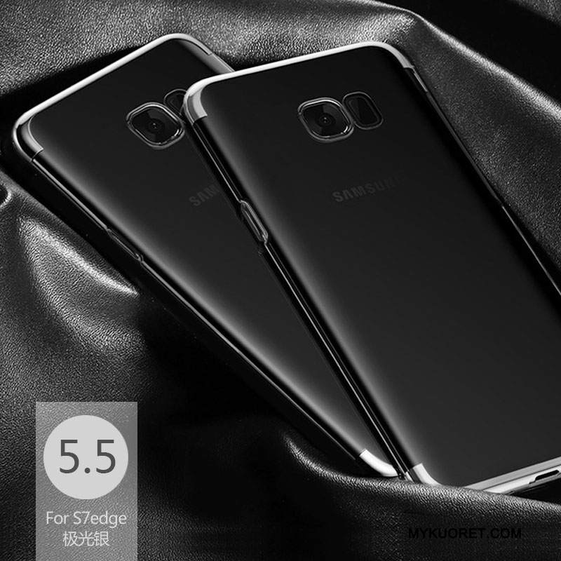 Kuori Samsung Galaxy S7 Edge Pehmeä Neste Läpinäkyvä Puhelimen Kuoret, Kotelo Samsung Galaxy S7 Edge Silikoni Sininen Ohut