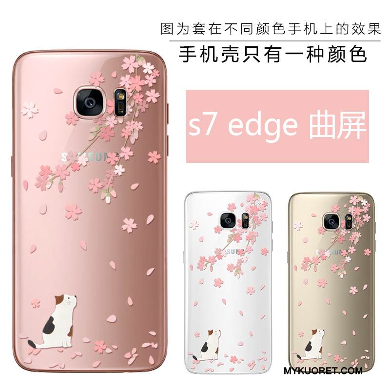 Kuori Samsung Galaxy S7 Edge Pehmeä Neste Murtumaton Uusi, Kotelo Samsung Galaxy S7 Edge Kohokuviointi Jauhe Kauneus