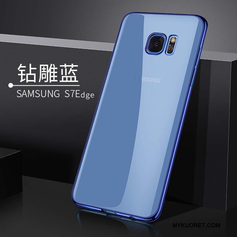Kuori Samsung Galaxy S7 Edge Pehmeä Neste Trendi Läpinäkyvä, Kotelo Samsung Galaxy S7 Edge Silikoni Kulta Puhelimen Kuoret