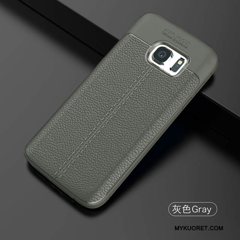 Kuori Samsung Galaxy S7 Edge Silikoni Trendi Murtumaton, Kotelo Samsung Galaxy S7 Edge Pehmeä Neste Musta Persoonallisuus
