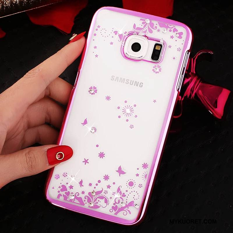 Kuori Samsung Galaxy S7 Edge Suojaus Kristalli Läpinäkyvä, Kotelo Samsung Galaxy S7 Edge Kulta Puhelimen Kuoret