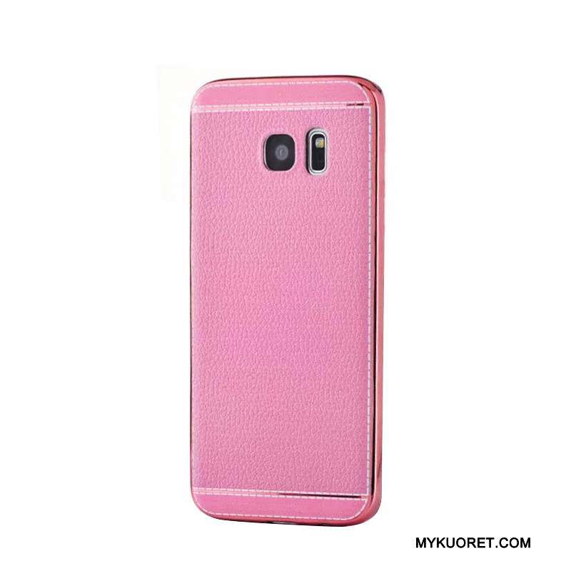 Kuori Samsung Galaxy S7 Edge Suojaus Trendi Puhelimen Kuoret, Kotelo Samsung Galaxy S7 Edge Nahka Punainen Kukkakuvio