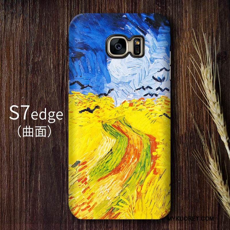 Kuori Samsung Galaxy S7 Edge Vuosikerta Korkea Sininen, Kotelo Samsung Galaxy S7 Edge Suojaus Taide Tähtitaivas