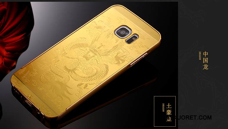 Kuori Samsung Galaxy S7 Laukut Murtumaton Kehys, Kotelo Samsung Galaxy S7 Suojaus Trendi Kulta