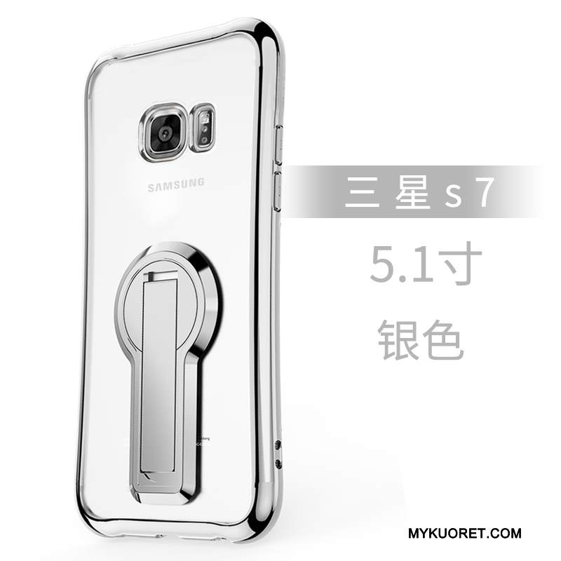 Kuori Samsung Galaxy S7 Laukut Puhelimen Kuoret Hopea, Kotelo Samsung Galaxy S7 Silikoni Murtumaton