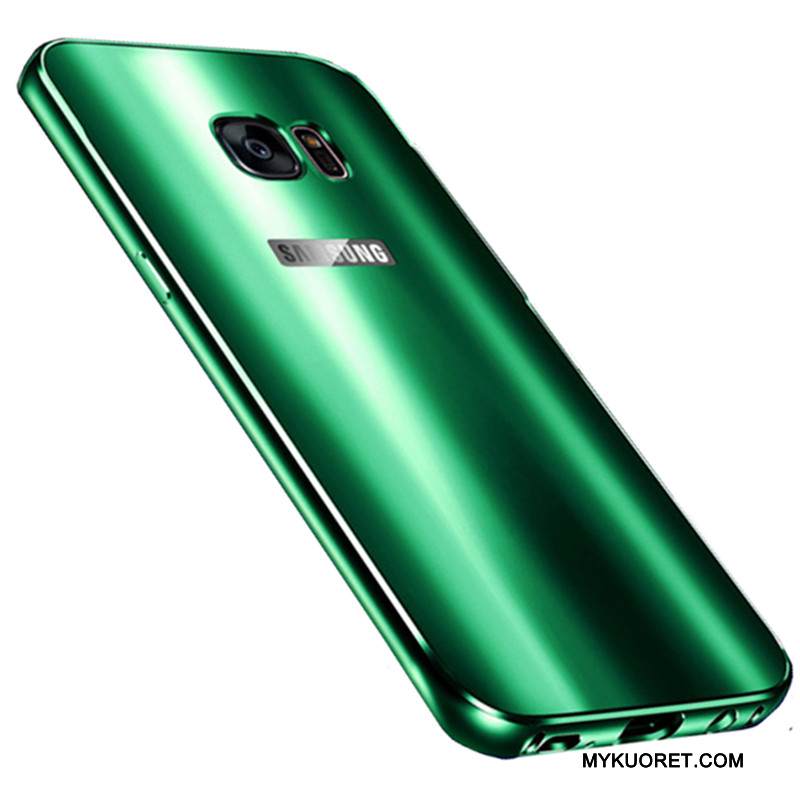 Kuori Samsung Galaxy S7 Metalli Puhelimen Kuoret Murtumaton, Kotelo Samsung Galaxy S7 Suojaus Kehys Sininen