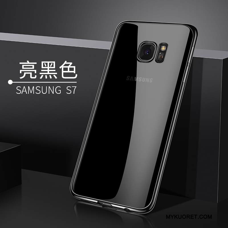Kuori Samsung Galaxy S7 Pehmeä Neste Läpinäkyvä Hopea, Kotelo Samsung Galaxy S7 Silikoni Puhelimen Kuoret Trendi