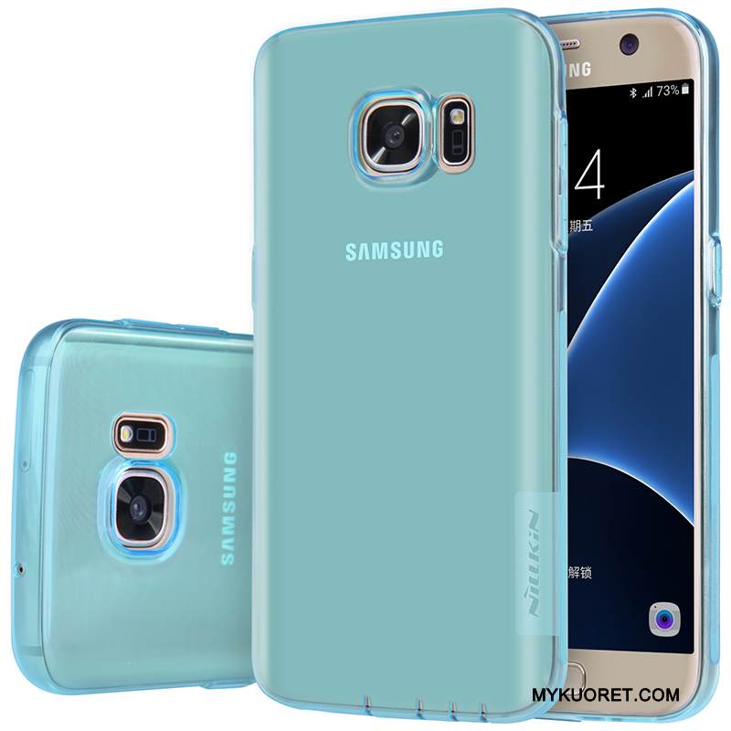 Kuori Samsung Galaxy S7 Pehmeä Neste Läpinäkyvä Kulta, Kotelo Samsung Galaxy S7 Silikoni Ohut Puhelimen Kuoret