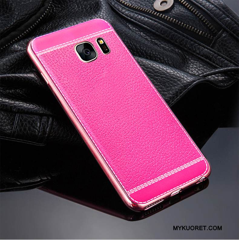 Kuori Samsung Galaxy S7 Silikoni Punainen Puhelimen Kuoret, Kotelo Samsung Galaxy S7 Suojaus Murtumaton