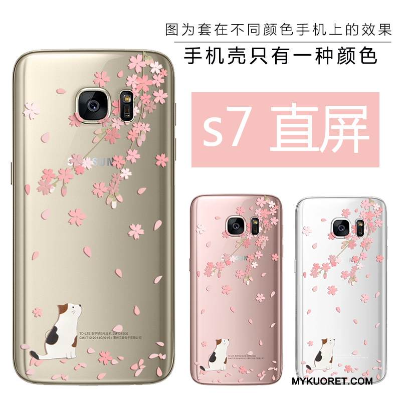 Kuori Samsung Galaxy S7 Suojaus Kauneus Kulta, Kotelo Samsung Galaxy S7 Pehmeä Neste Uusi Puhelimen Kuoret