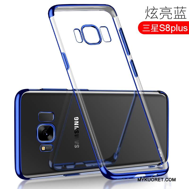 Kuori Samsung Galaxy S8+ Laukut Kulta Läpinäkyvä, Kotelo Samsung Galaxy S8+ Silikoni Pinnoitus Ohut
