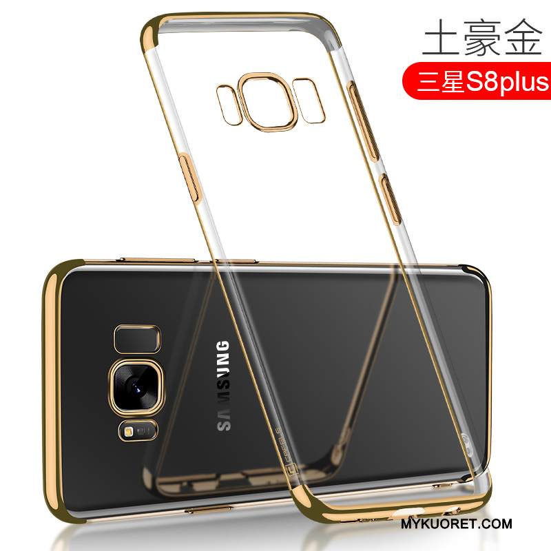 Kuori Samsung Galaxy S8+ Laukut Kulta Läpinäkyvä, Kotelo Samsung Galaxy S8+ Silikoni Pinnoitus Ohut