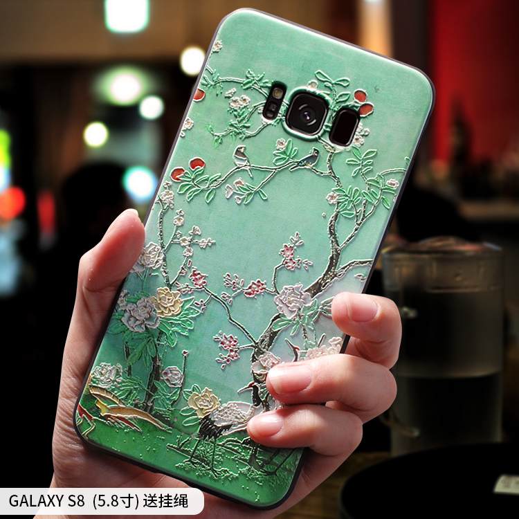 Kuori Samsung Galaxy S8 Laukut Persoonallisuus Kiinalainen Tyyli, Kotelo Samsung Galaxy S8 Silikoni Puhelimen Kuoret Jauhe