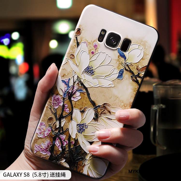 Kuori Samsung Galaxy S8 Laukut Ripustettavat Koristeet Persoonallisuus, Kotelo Samsung Galaxy S8 Pehmeä Neste Puhelimen Kuoret Tummansininen