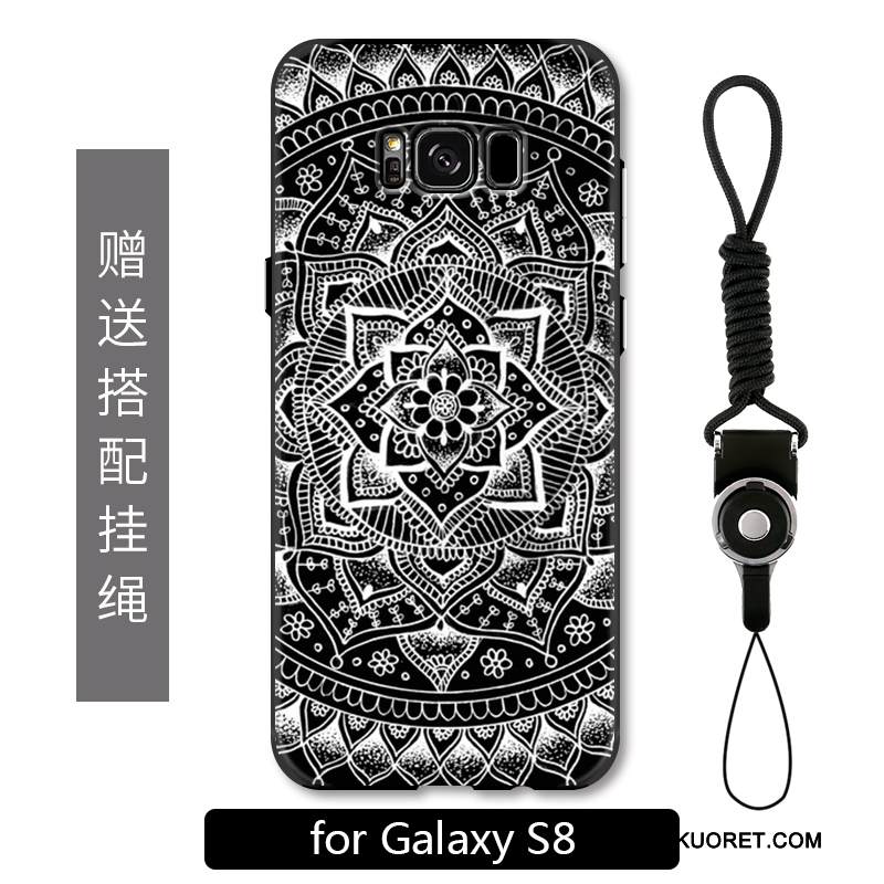 Kuori Samsung Galaxy S8 Luova Kukka Yksinkertainen, Kotelo Samsung Galaxy S8 Kohokuviointi Puhelimen Kuoret Khaki