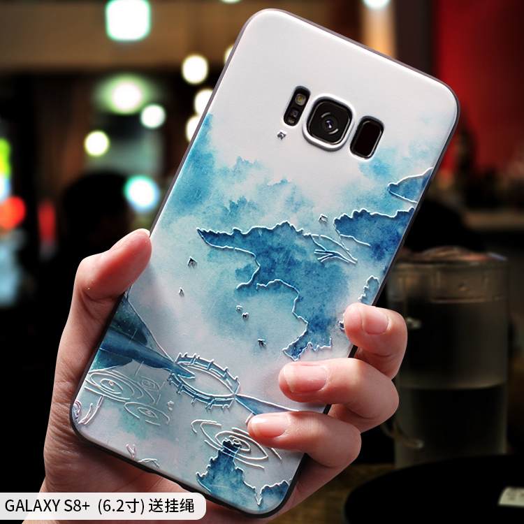 Kuori Samsung Galaxy S8+ Luova Puhelimen Kuoret Jauhe, Kotelo Samsung Galaxy S8+ Laukut Kiinalainen Tyyli Vaalean