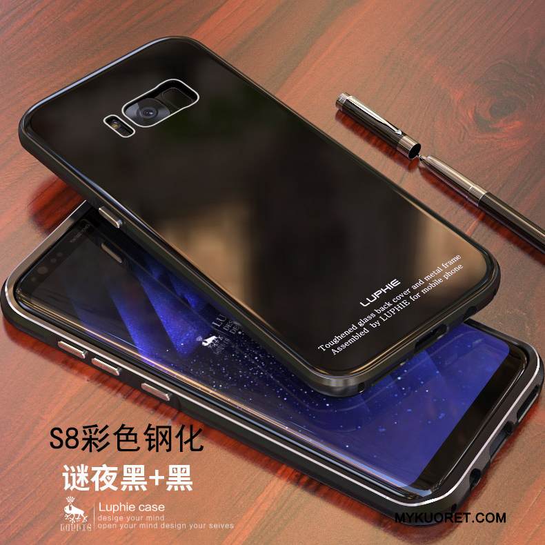 Kuori Samsung Galaxy S8 Metalli Kehys Murtumaton, Kotelo Samsung Galaxy S8 Suojaus Puhelimen Kuoret Kulta
