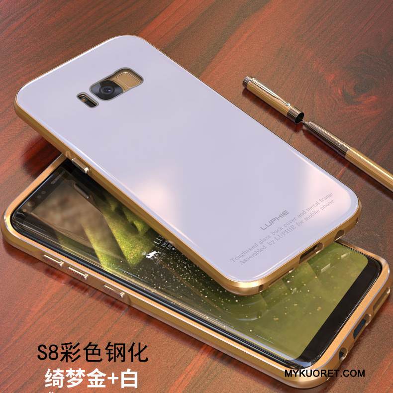 Kuori Samsung Galaxy S8 Metalli Kehys Murtumaton, Kotelo Samsung Galaxy S8 Suojaus Puhelimen Kuoret Kulta