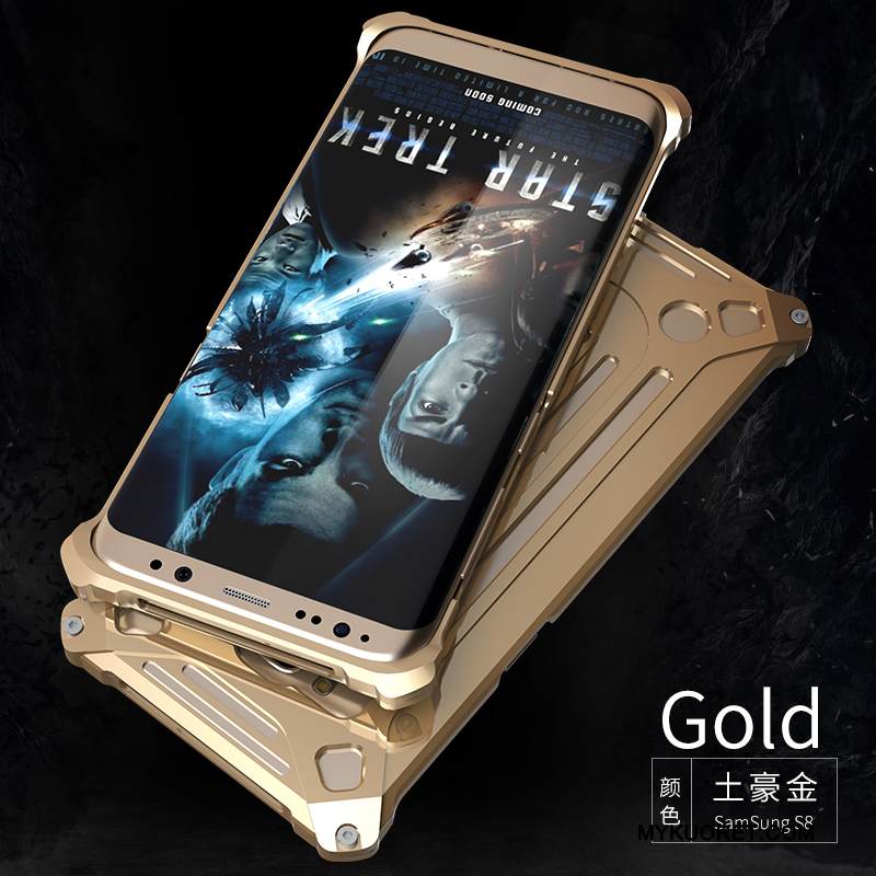 Kuori Samsung Galaxy S8+ Metalli Kulta Kova, Kotelo Samsung Galaxy S8+ Laukut Viileä Persoonallisuus