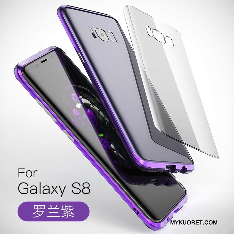 Kuori Samsung Galaxy S8 Metalli Puhelimen Kuoret Sininen, Kotelo Samsung Galaxy S8 Luova Kehys Murtumaton
