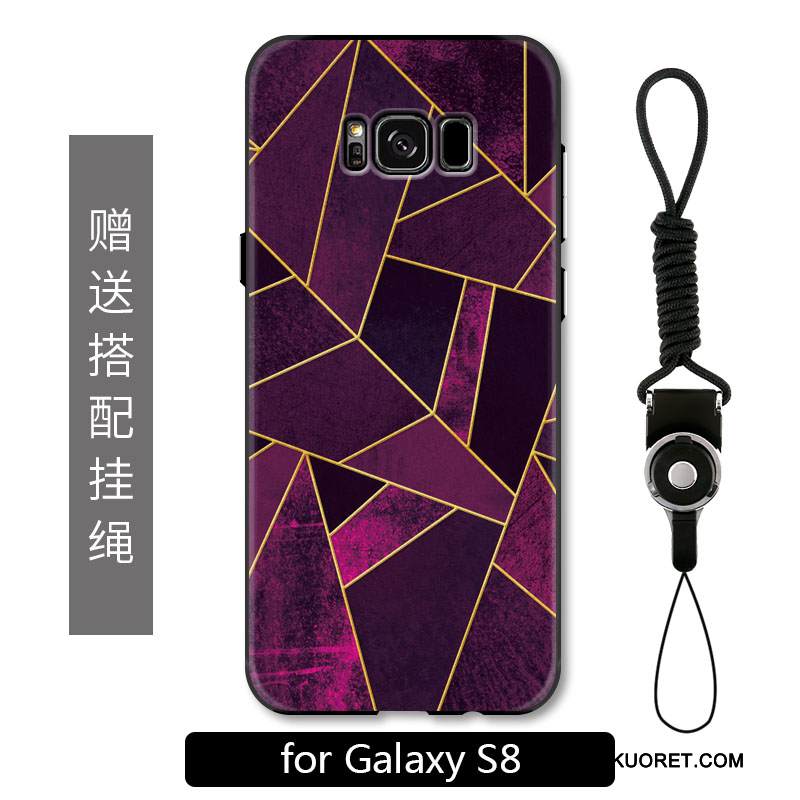 Kuori Samsung Galaxy S8 Monivärinen Murtumaton Geometria, Kotelo Samsung Galaxy S8 Kohokuviointi Persoonallisuus Puhelimen Kuoret