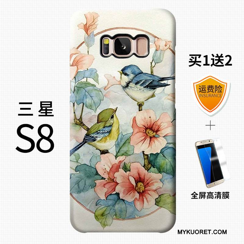 Kuori Samsung Galaxy S8+ Monivärinen Murtumaton Kiinalainen Tyyli, Kotelo Samsung Galaxy S8+ Luova Pesty Suede Kova
