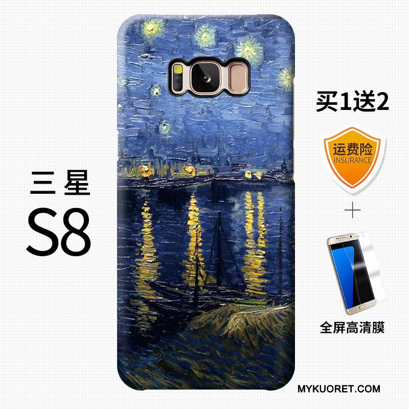Kuori Samsung Galaxy S8 Monivärinen Murtumaton Trendi, Kotelo Samsung Galaxy S8 Luova Kova Persoonallisuus