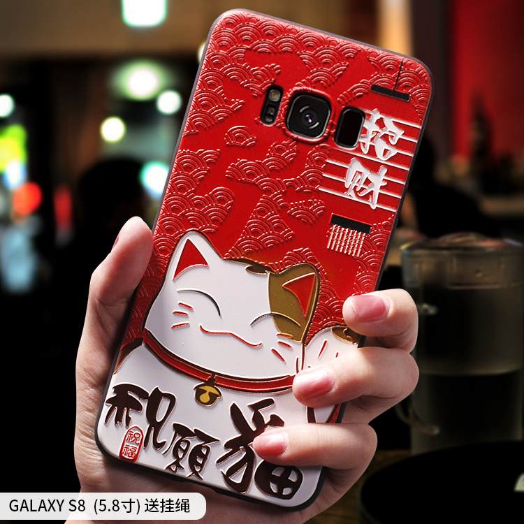 Kuori Samsung Galaxy S8 Pehmeä Neste Murtumaton Tide-brändi, Kotelo Samsung Galaxy S8 Luova Kissa Rikkaus
