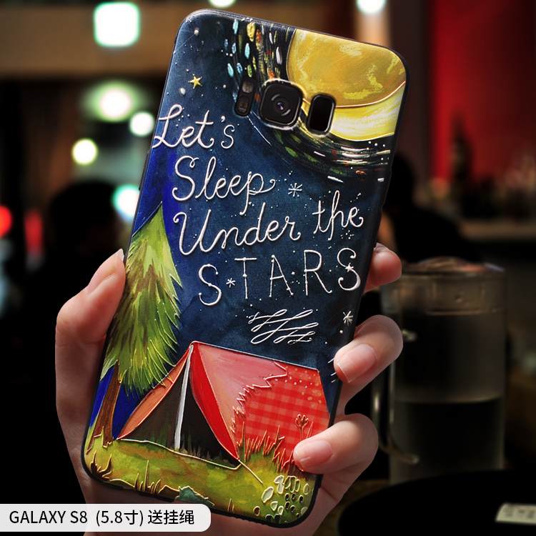 Kuori Samsung Galaxy S8 Pehmeä Neste Puhelimen Kuoret Murtumaton, Kotelo Samsung Galaxy S8 Silikoni Violetti Persoonallisuus