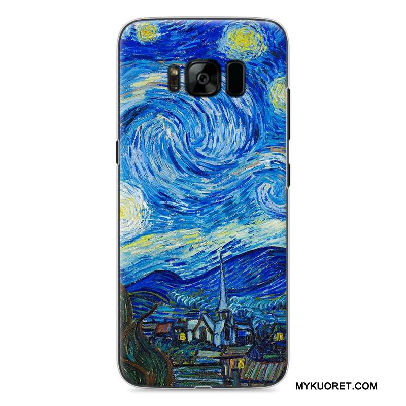 Kuori Samsung Galaxy S8 Sarjakuva Sininen Kova, Kotelo Samsung Galaxy S8 Maalaus Puhelimen Kuoret
