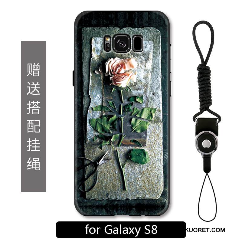 Kuori Samsung Galaxy S8 Suojaus Kiinalainen Tyyli Puhelimen Kuoret, Kotelo Samsung Galaxy S8 Monivärinen Kukka Murtumaton