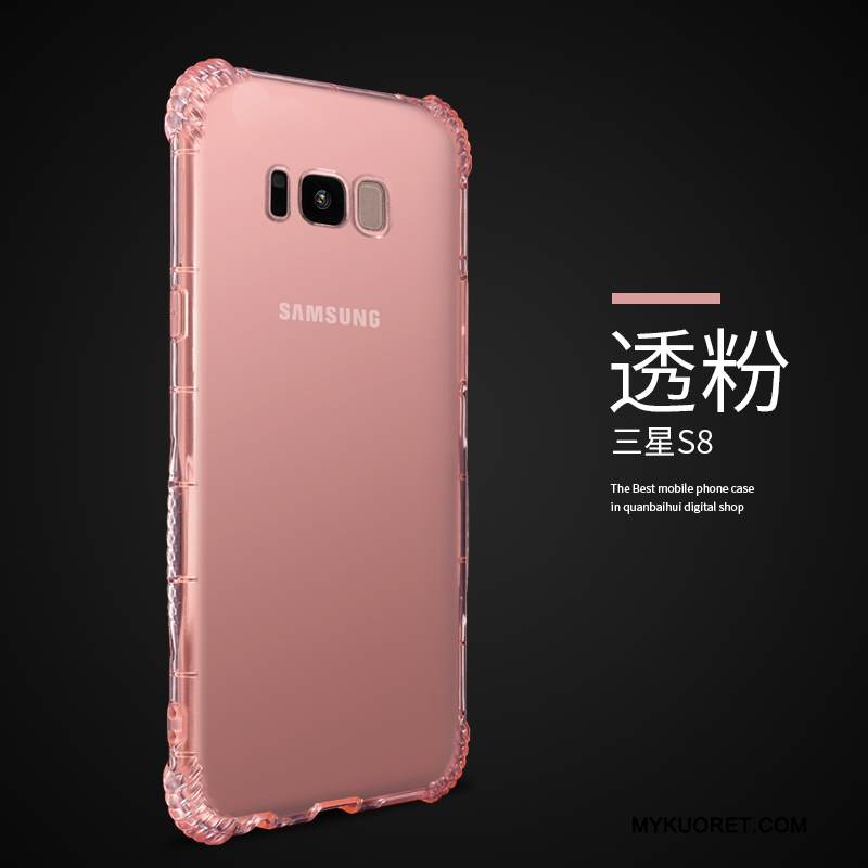 Kuori Samsung Galaxy S8 Suojaus Murtumaton Läpinäkyvä, Kotelo Samsung Galaxy S8 Pehmeä Neste Trendi Valkoinen