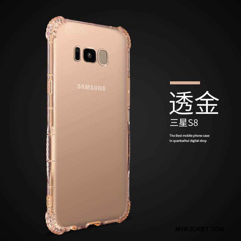 Kuori Samsung Galaxy S8 Suojaus Murtumaton Läpinäkyvä, Kotelo Samsung Galaxy S8 Pehmeä Neste Trendi Valkoinen