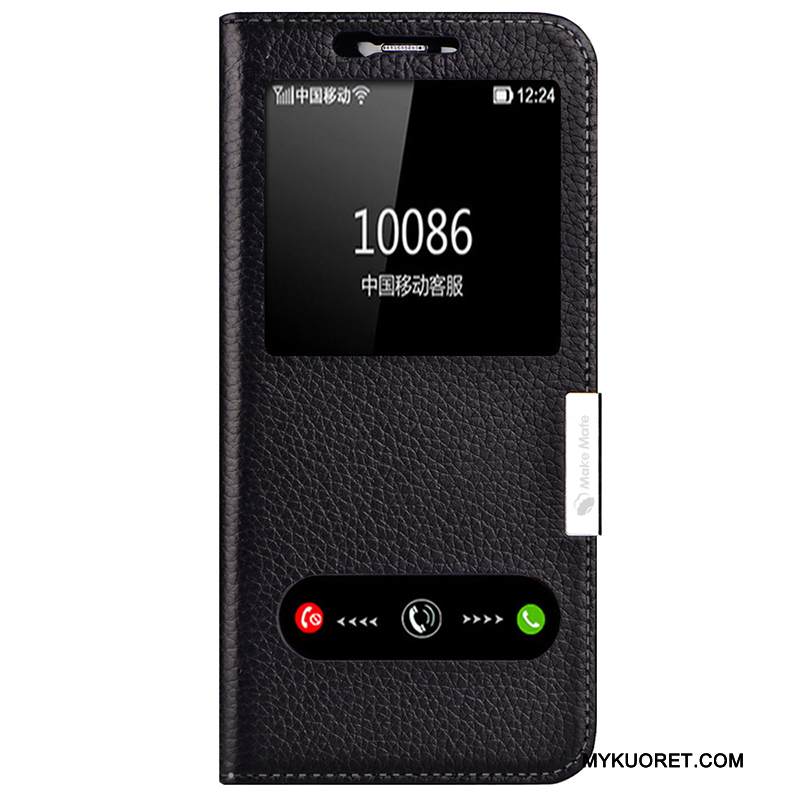 Kuori Samsung Galaxy S8 Suojaus Puhelimen Kuoret Murtumaton, Kotelo Samsung Galaxy S8 Nahka Punainen Avaa Ikkuna