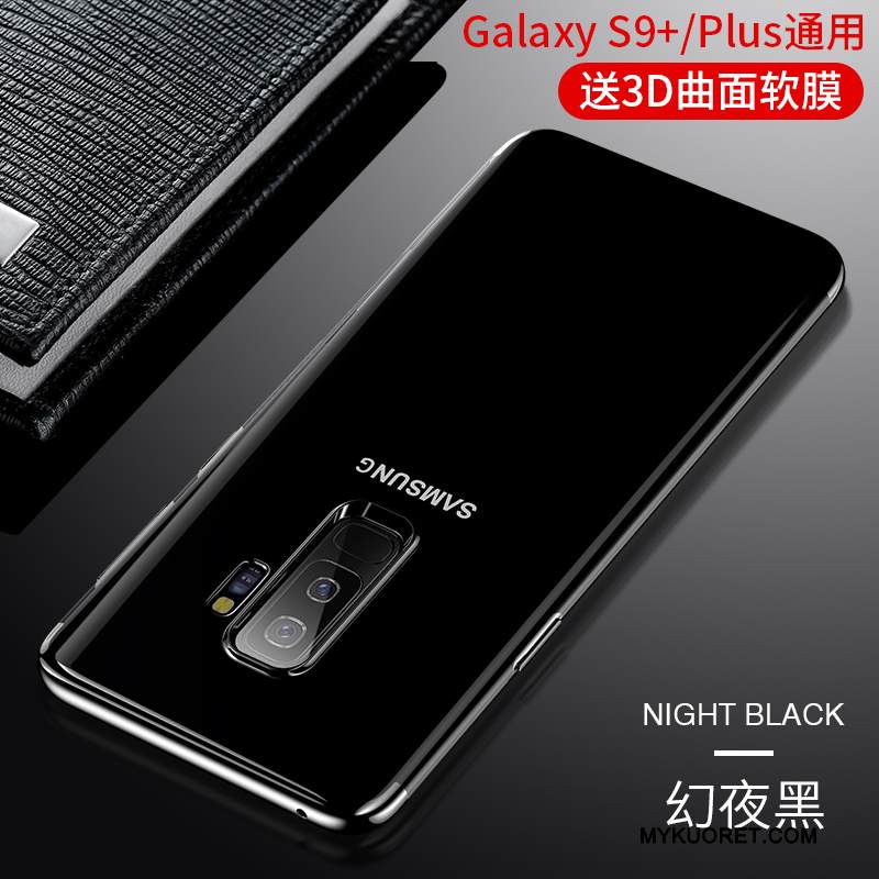 Kuori Samsung Galaxy S9+ Laukut Läpinäkyvä Puhelimen Kuoret, Kotelo Samsung Galaxy S9+ Silikoni Tummansininen Murtumaton