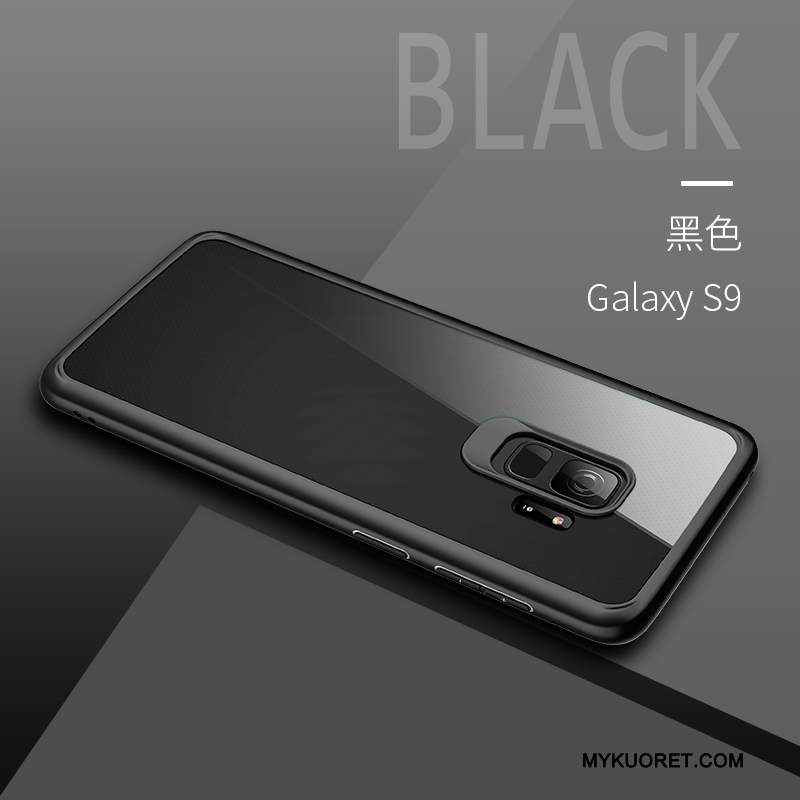 Kuori Samsung Galaxy S9 Laukut Läpinäkyvä Puhelimen Kuoret, Kotelo Samsung Galaxy S9 Suojaus Musta Kova