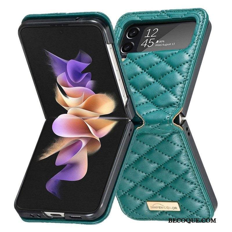 Kuori Samsung Galaxy Z Flip 4 Kotelot Flip Tikattu Binfen Väri