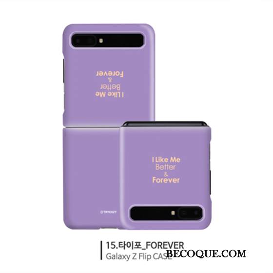 Kuori Samsung Z Flip Suojaus Pieni Yksinkertainen, Kotelo Samsung Z Flip Violetti Punainen