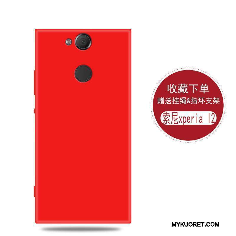 Kuori Sony Xperia L2 Laukut Punainen Yksinkertainen, Kotelo Sony Xperia L2 Suojaus Murtumaton Persoonallisuus