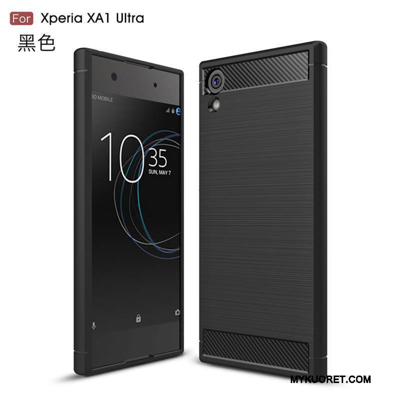 Kuori Sony Xperia Xa1 Ultra Silikoni Murtumaton Musta, Kotelo Sony Xperia Xa1 Ultra Pehmeä Neste Puhelimen Kuoret