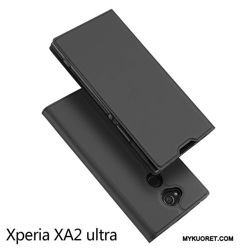 Kuori Sony Xperia Xa2 Ultra Nahka Murtumaton Trendi, Kotelo Sony Xperia Xa2 Ultra Laukut Kortti Kulta