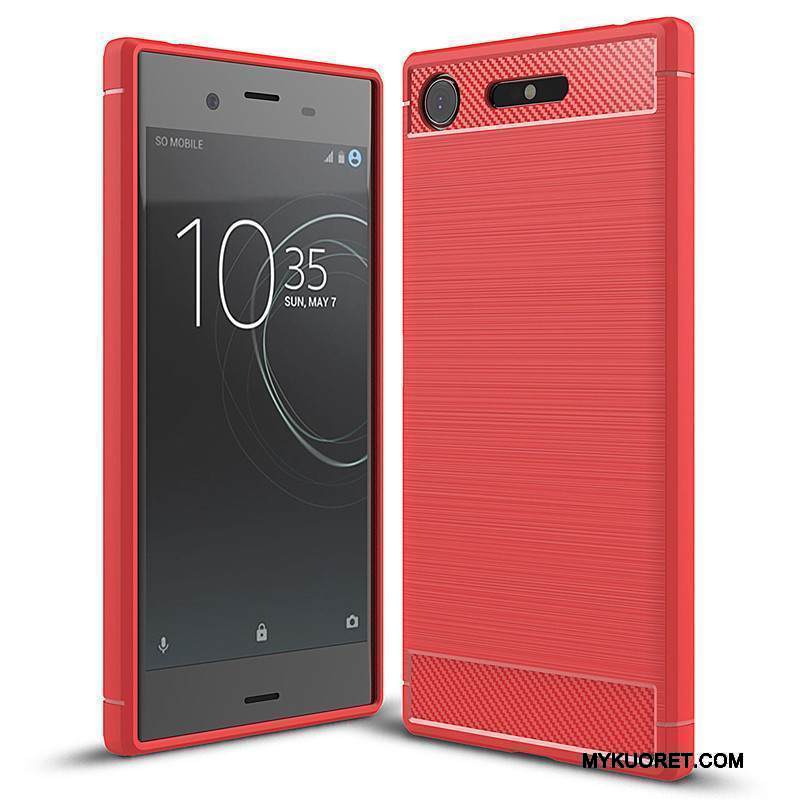 Kuori Sony Xperia Xz1 Pehmeä Neste Punainen Puhelimen Kuoret, Kotelo Sony Xperia Xz1 Suojaus