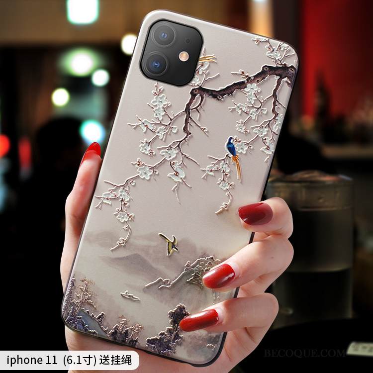 Kuori iPhone 11 Laukut Net Red Ohut, Kotelo iPhone 11 Silikoni Persoonallisuus Ultra