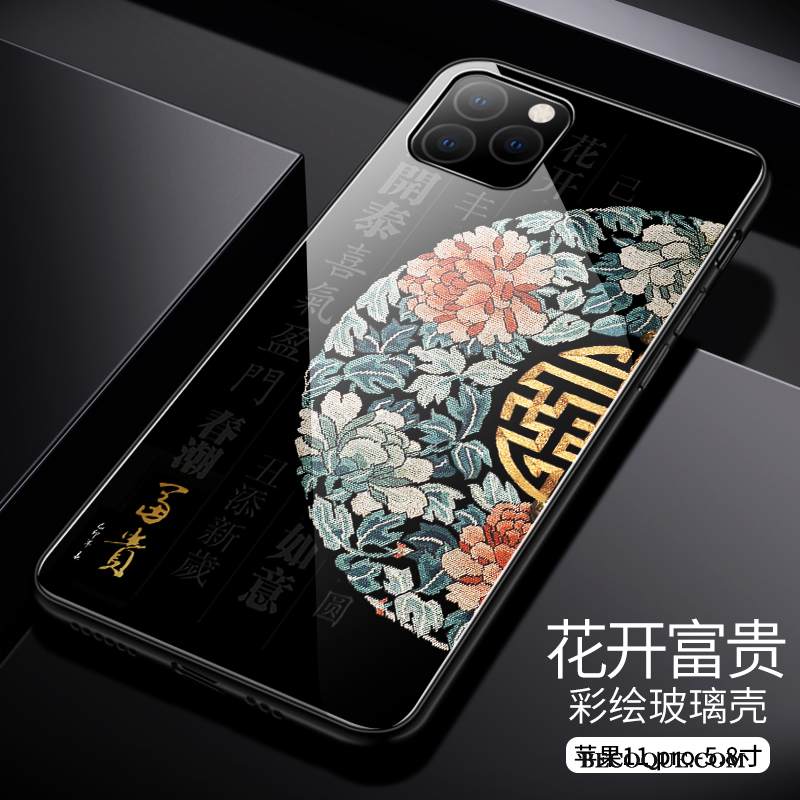 Kuori iPhone 11 Pro Laukut Valkoinen Persoonallisuus, Kotelo iPhone 11 Pro Suojaus Murtumaton Lasi