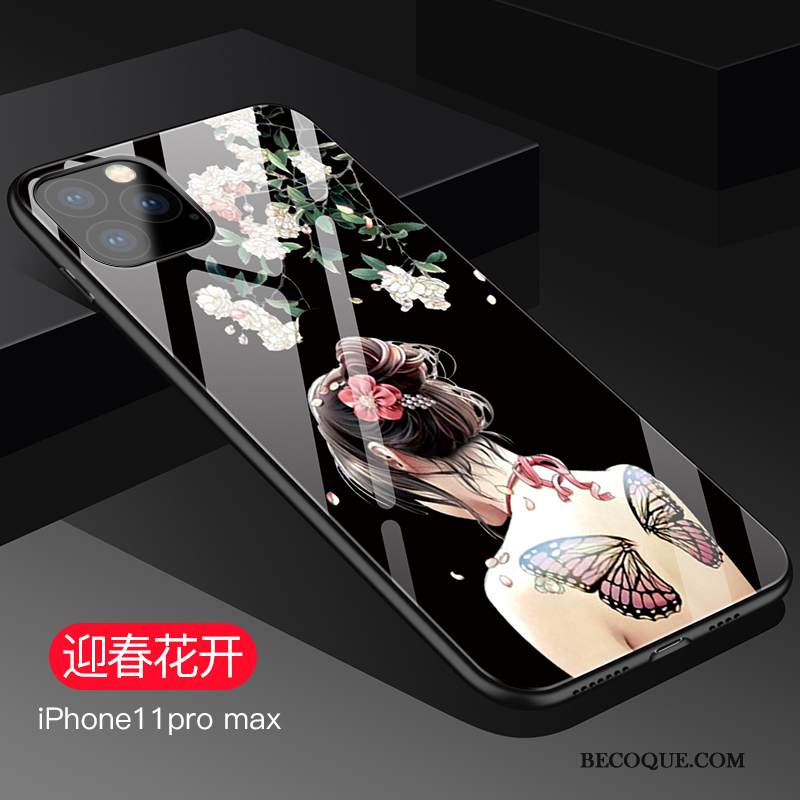 Kuori iPhone 11 Pro Max Silikoni Musta Uusi, Kotelo iPhone 11 Pro Max Laukut Peili Murtumaton