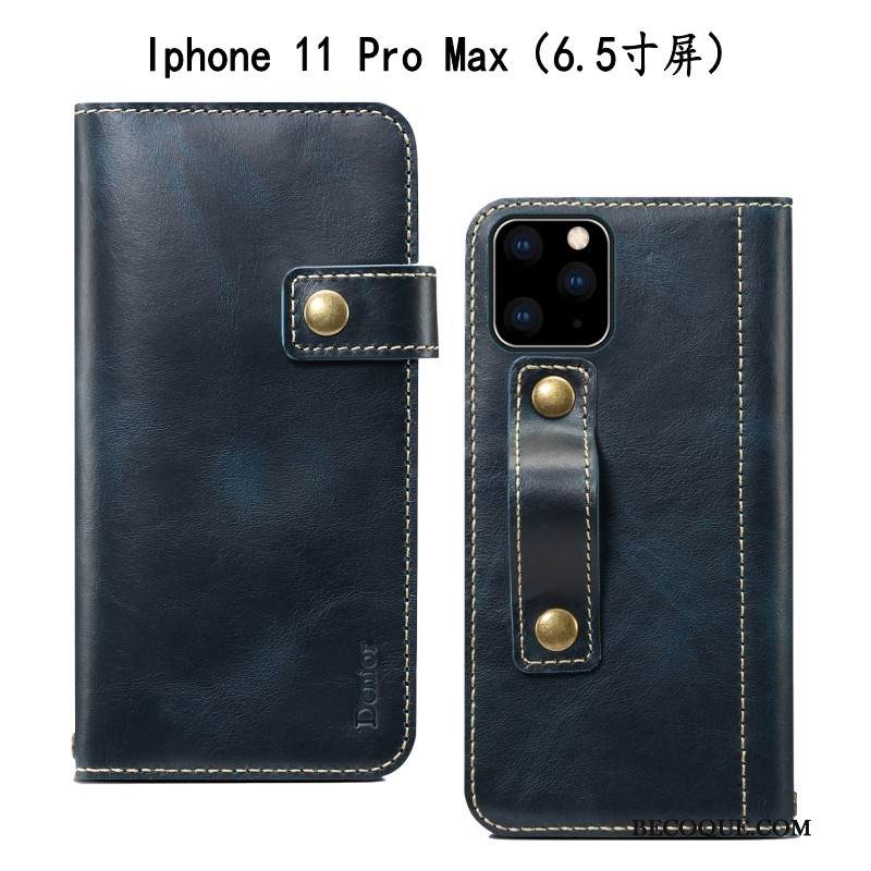 Kuori iPhone 11 Pro Max Suojaus Lehmä Murtumaton, Kotelo iPhone 11 Pro Max Nahka Punainen Puhelimen Kuoret