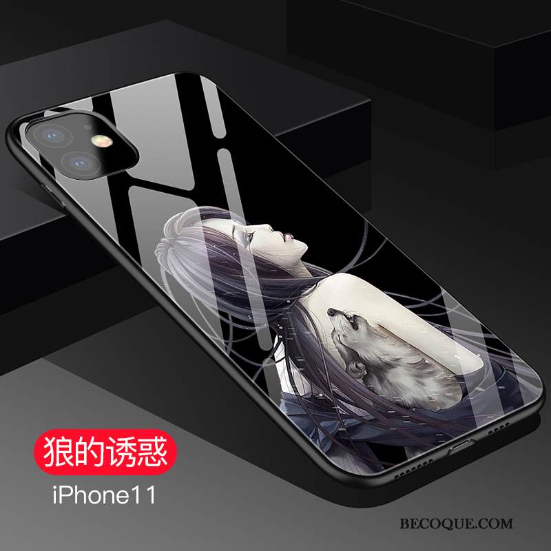 Kuori iPhone 11 Silikoni Sininen Lasi, Kotelo iPhone 11 Laukut Persoonallisuus Ultra