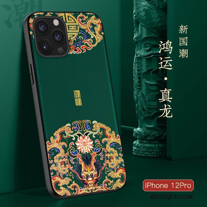 Kuori iPhone 12 Pro Laukut Puhelimen Kuoret Kiinalainen Tyyli, Kotelo iPhone 12 Pro Silikoni Sininen Ultra