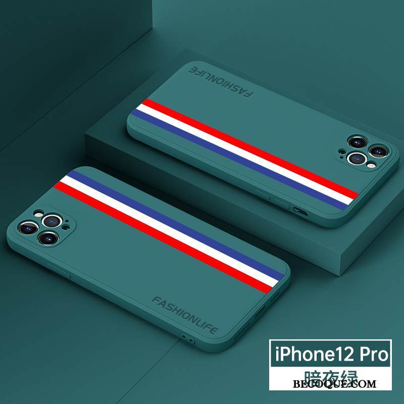 Kuori iPhone 12 Pro Suojaus Raita Yksinkertainen, Kotelo iPhone 12 Pro Pehmeä Neste Ultra Uusi
